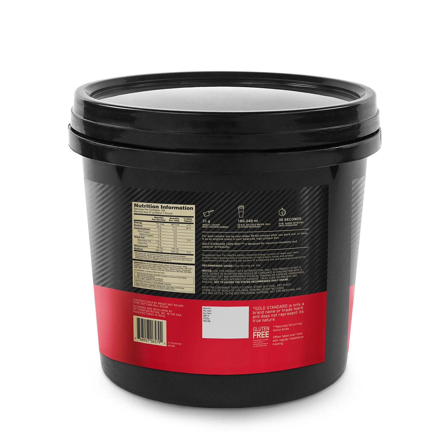 Gold Standard 100% Whey Protein Powder Vanilla Ice Cream 4 kg and Micronized Creatine Powder Unflavoured 100 g - Image 10