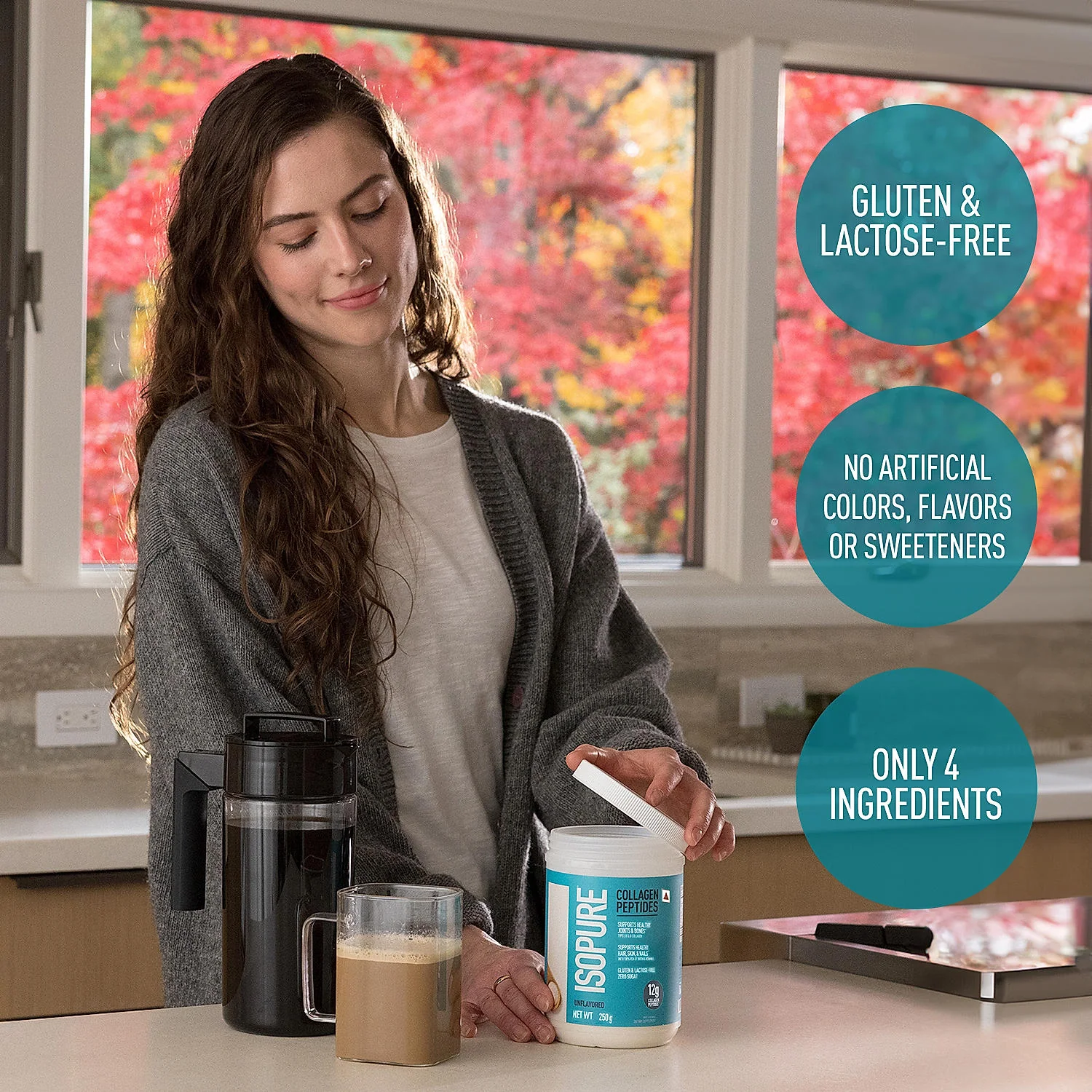 Isopure Low Carb Whey Protein Isolate Powder | Dutch Chocolate | 1 Kg + Isopure Collagen Peptides (12g/serve) with Type I,II & III Collagen (Unflavoured)- 250g - Image 7