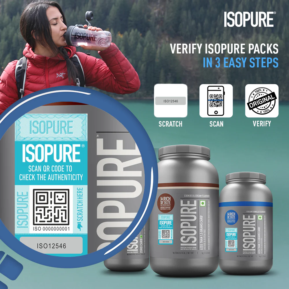 Isopure Whey Protein Isolate Powder with Vitamins for Immune Support - 2 kg (Creamy Vanilla) - Image 4