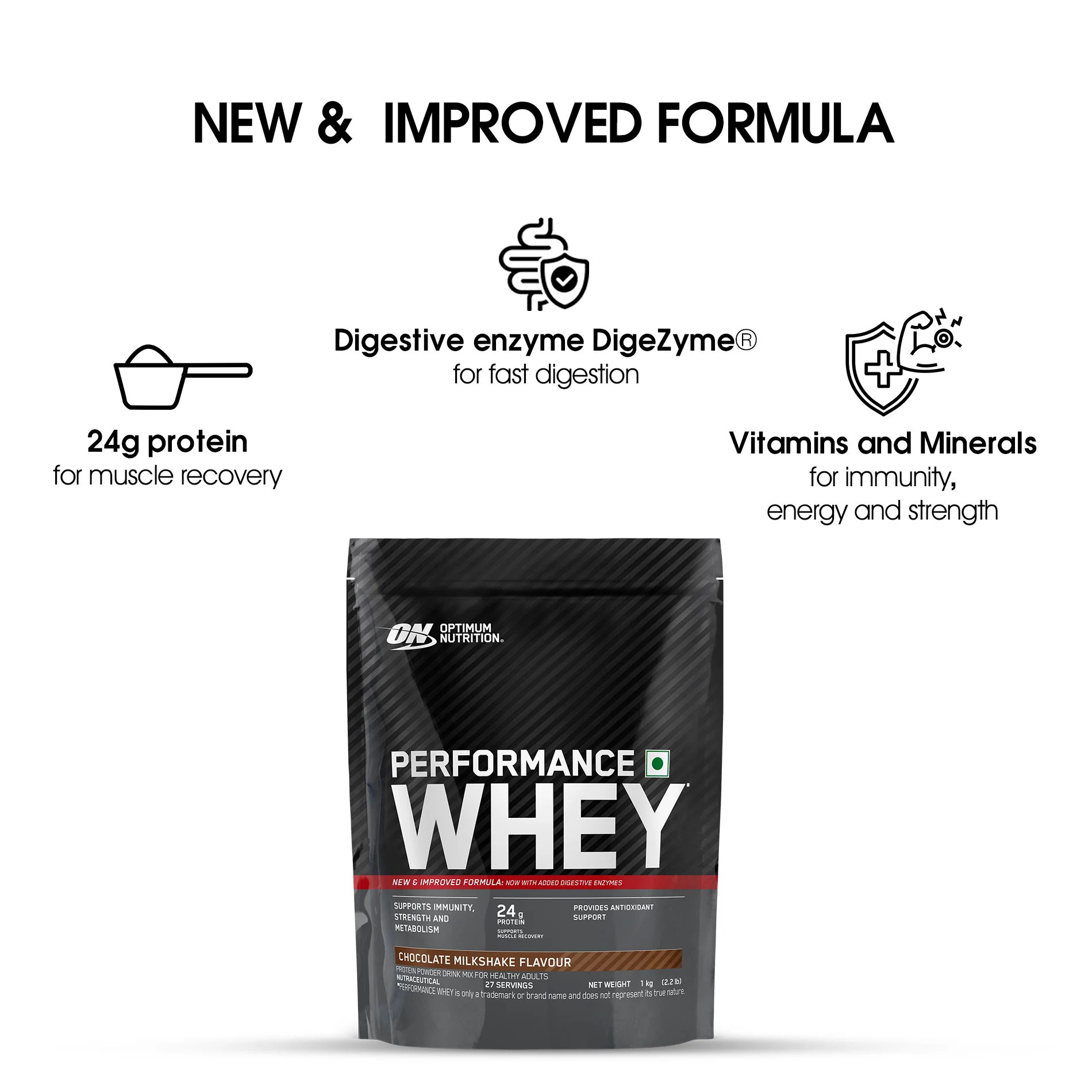 Performance Whey Protein Powder 1Kg (Chocolate Milkshake) - Image 3